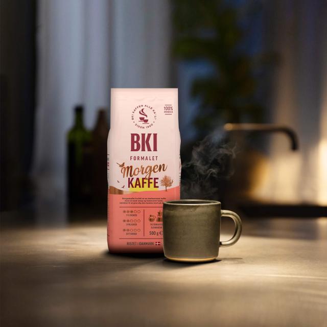 BKI morgenkaffe hele bønner og kop